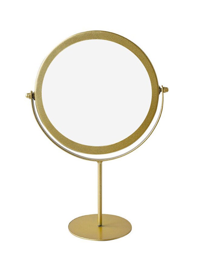 Table Mirror With Stand Gold 16.5x27cm - Image 1